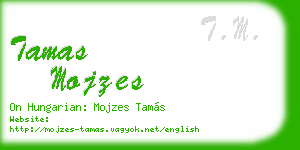 tamas mojzes business card