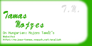 tamas mojzes business card